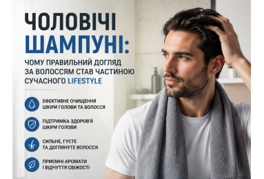 Чоловічі шампуні: чому правильний догляд за волоссям став частиною сучасного lifestyle