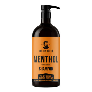 BARBER BLEND Шампунь для жирної шкіри голови і схильного до лупи волосся Menthol, 1000 мл