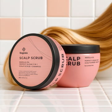 BOGENIA Скраб для шкіри голови Scalp Scrub Marula Oil, 250 мл