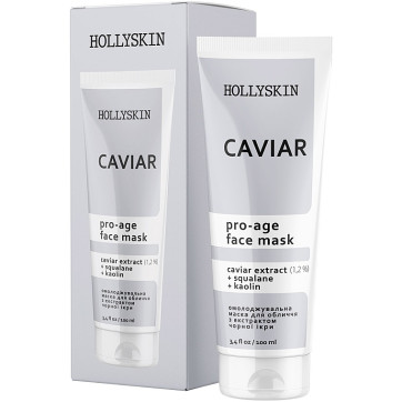 HOLLYSKIN Маска для обличчя Caviar Face Mask із чорною ікрою, 100 мл