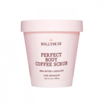 HOLLYSKIN Скраб для ідеально гладкої шкіри з маслом ши та скваланом Perfect Body Coffee Scrub Pink Chocolate, 300г