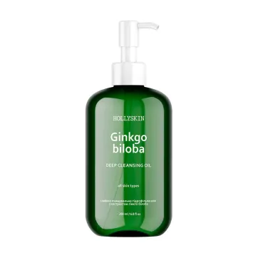HOLLYSKIN Глибоко очищувальна гідрофільна олія для обличчя Ginkgo Biloba Deep Cleansing Oil для всіх типів шкіри, з екстрактом гінкго білоба, 200 мл