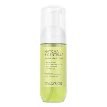 HOLLYSKIN Пінний тонер Matcha & Centella для зменшення видимих ознак подразнення 150 мл