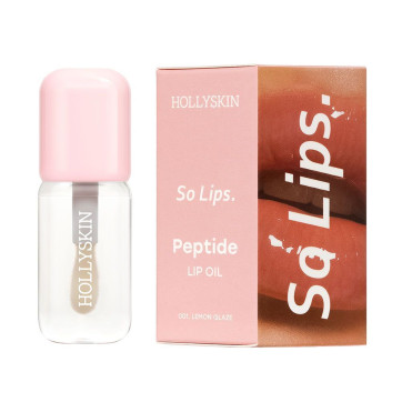 HOLLYSKIN Зволожувальна олія для губ So Lips. Peptide Lip Oil 001. Lemon Glaze, 4 мл
