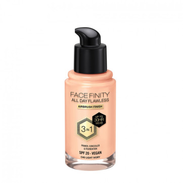 MAX FACTOR Тональна основа Facefinity All Day Flawless 3-in-1 NEW №C40 Light Ivory, 30 мл