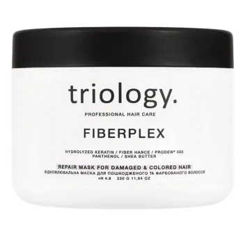 TRIOLOGY Відновлювальна маска Fiberplex для пошкодженого та фарбованого волосся, 330 мл