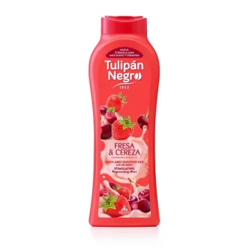 TULIPAN NEGRO Shower Gel Strawberry and Cherry, 650 ml